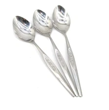 N.S. CO National Stainless Flatware MONTREAUX Teaspoons Lot of 3