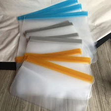 10 Pack Reusable Bags Silicone, Leakproof Reusable Freeze NEW!!