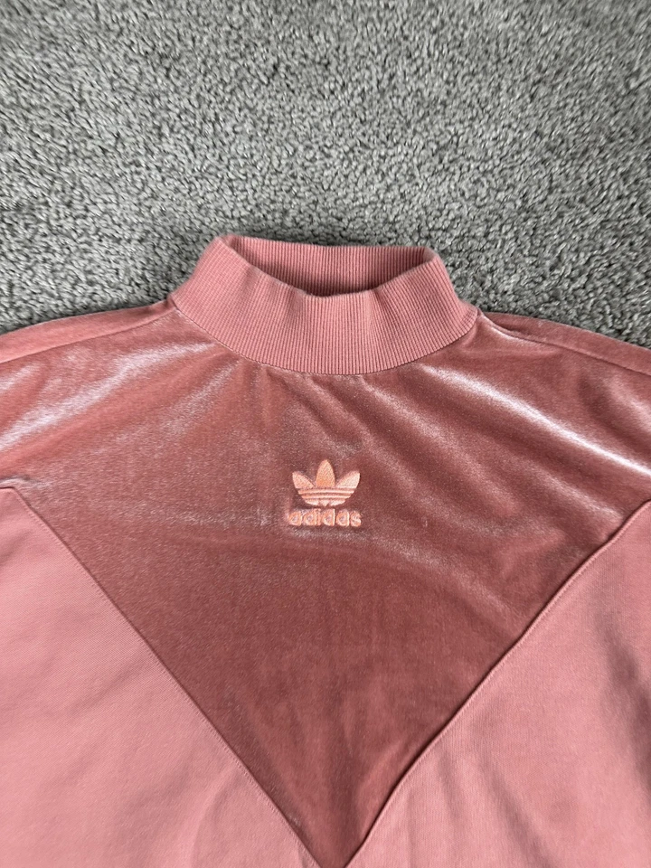 Adidas Sudadera Mujer XS Terciopelo Cuello Redondo Pullover Retro Trifolio Trifolio Foto 3 de 4