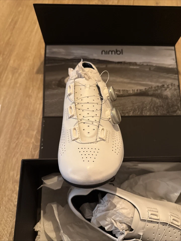 Nimbl Ultimate 骑行鞋 白色/银色 45.5 全新带盒 — 第 4/4 张图片