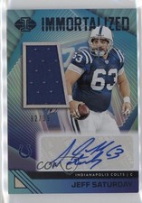 2023 Panini Illusions Immortalized Jersey Blue 92/99 Jeff Saturday Auto 01w7