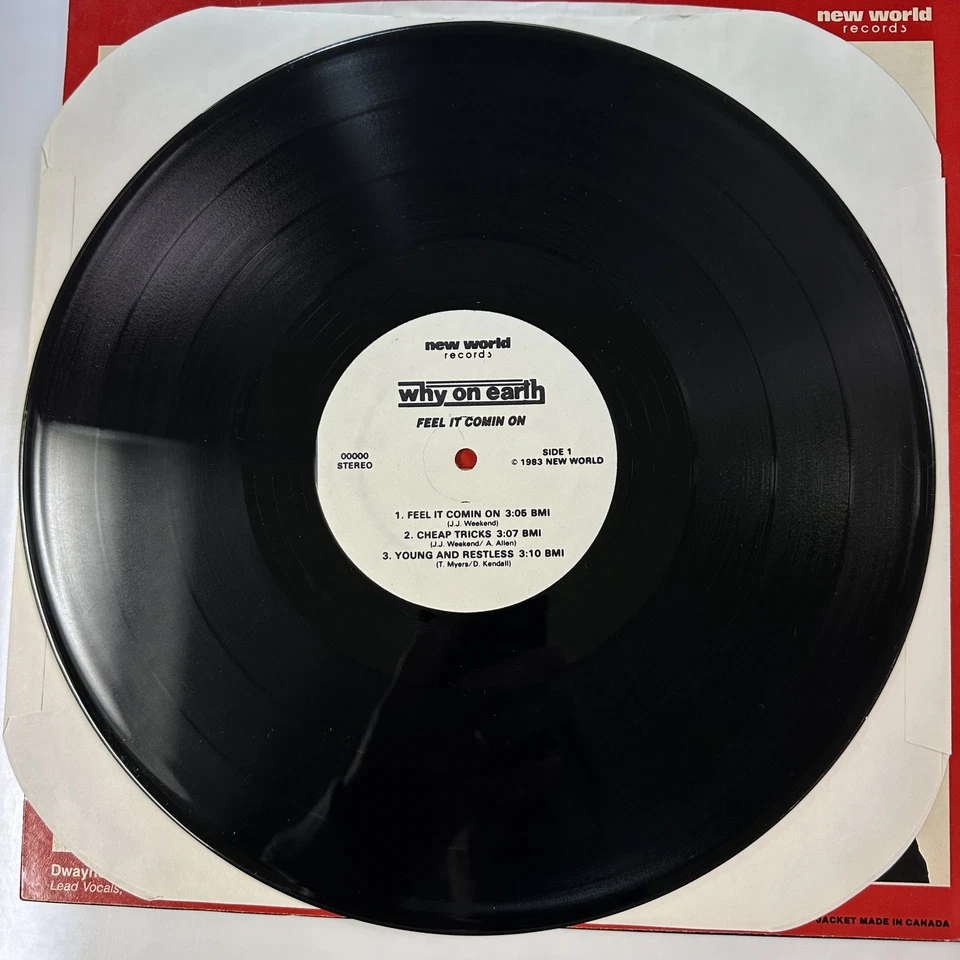 Feel It Coming On Record Vinyl Why On Earth New World Autographed Vintage Press - Image 4 of 4
