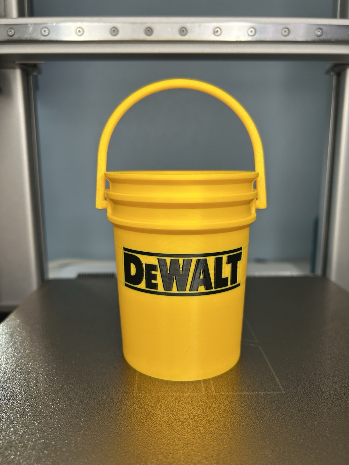 Mini DeWALT Tool Bucket 3D Printed Container Holder for Pencils Tools and Screws