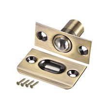 Adjustable Cabinet Closet Door Ball Catch with Strike Screws 54mm Bronze Plated
