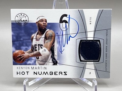 ON CARD AUTO! 2003-04 Flair Final Edition Hot Numbers Silver /49 Kenyon Martin