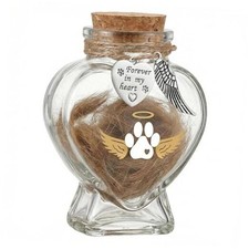 Pet Memorial Bottle for Pet Hair, Pet Fur Memorial Forever in My Heart