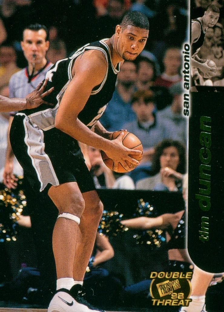 1998 Press Pass Double Threat #35 Tim Duncan