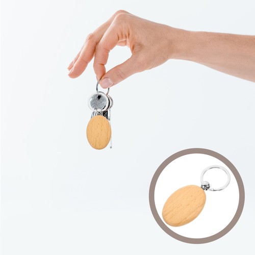 6pcs Wood Keychain Blank Wood Keychain Blanks Wooden Key Keychain - Bild 9 von 12