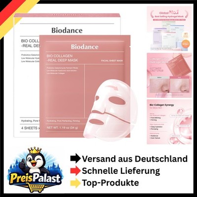 -Collagen Real Deep Mask 4er Pack - Intensiv Feuchtigkeit & Faltenbehandlung