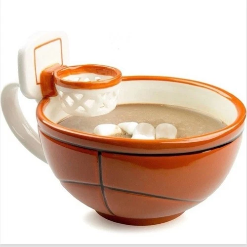 Maxis Creation The Mug with a Hoop Ceramic  Basketball Goal Bowl Coach Gift, B#0