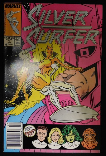 SILVER SURFER 1 MARVEL COMIC NEWSSTAND VARIANT STEVE ENGLEHART ROGERS 1987 VF-