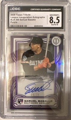Topps 2023 Bowman Chrome Prospect Autos Samuel Basallo Purple Refractor /250