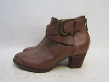 Vionic Womens Size 6 M Brown Leather Zip Ankle Fashion Boots Bootie