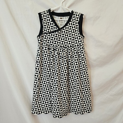 Tea Collection Girls 5 Che Figata Wrap Neck Dress Sleeveless Knee Length Cotton