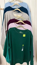 TEK GEAR Ultrasoft Fleece WOMEN PLUS 3X Top Shirt Long Sleeve Cotton Polyester