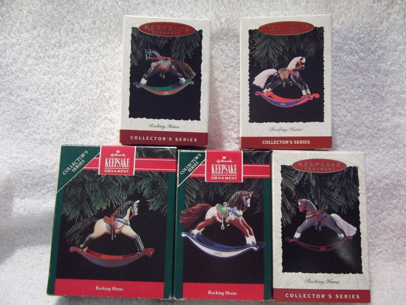 Hallmark 1991 1992 1993 1994 1996 Rocking Horse Series 11,12,13,14,16