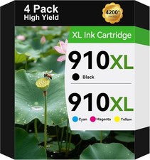 910XL Ink Cartridges for HP OfficeJet Pro 8020 8025 8028 8035 4 Pack High Yield