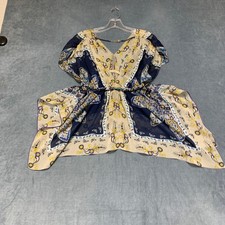 Guess Midi Baronessa Dress Womens Multicolor Floral Print V Neck Comfort Outdoor