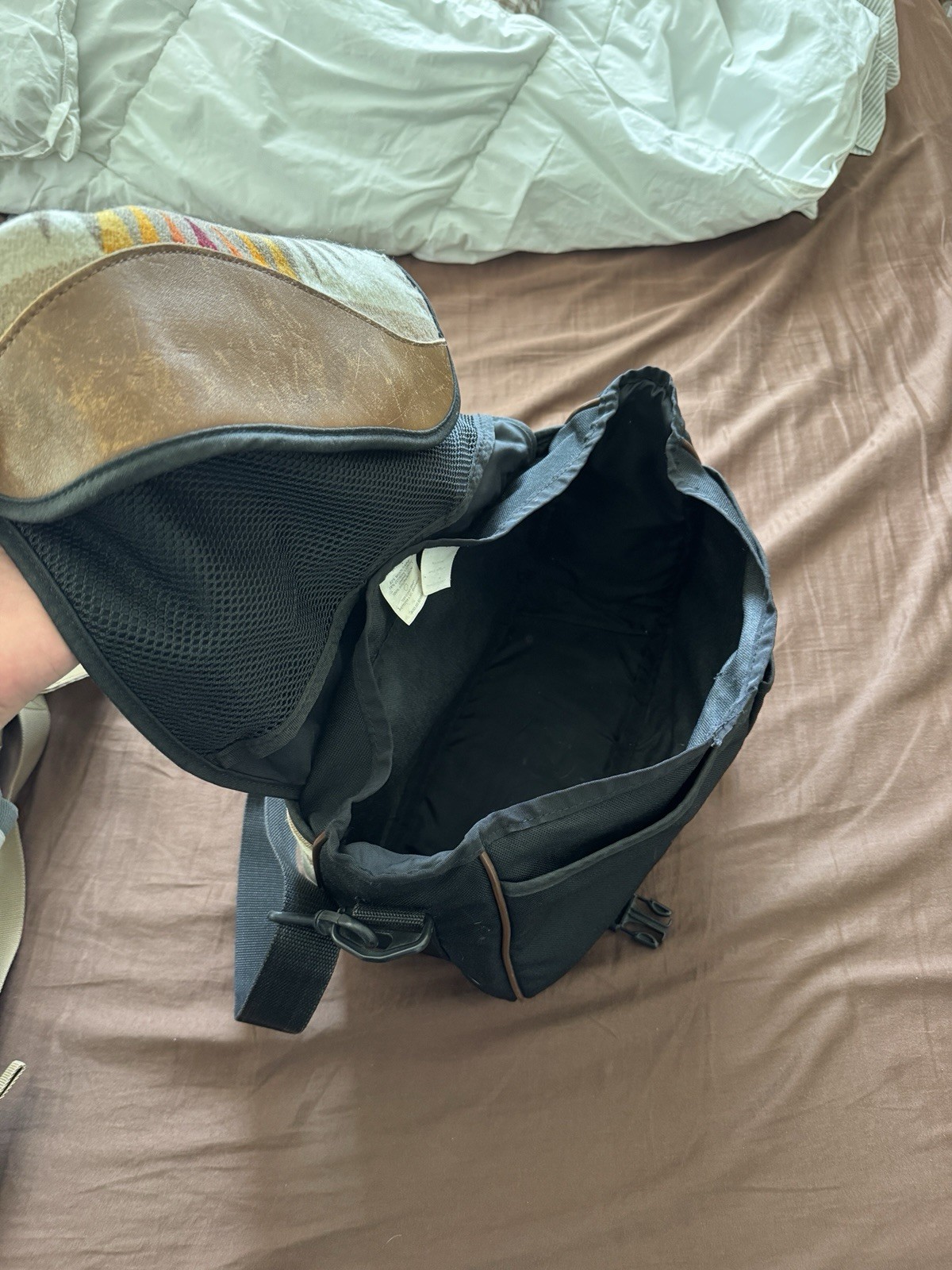 Pendleton Bag W/Shoulder Strap Brown Leather 82%W… - image 3