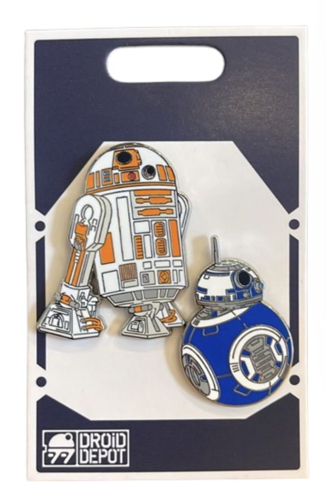 Disney Parks Star Wars Galaxy Edge Droid Depot BB8 & R2D2 Pin Set