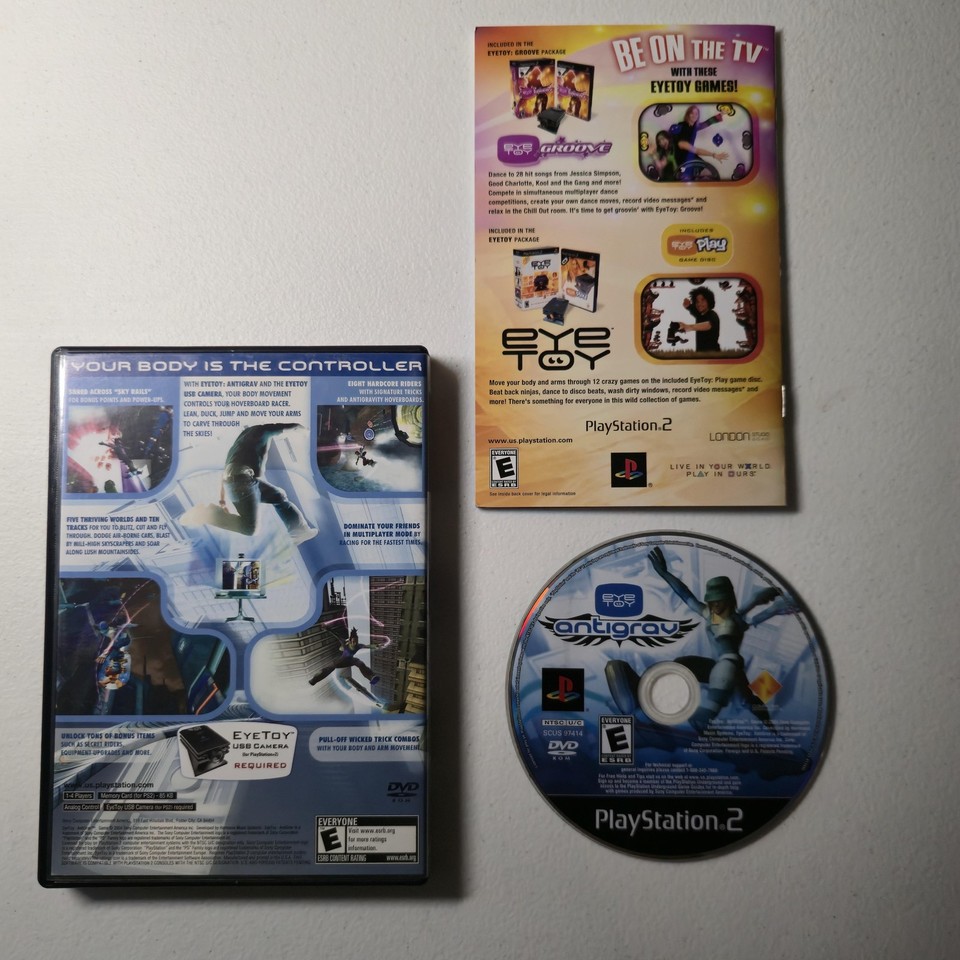 EyeToy Antigrav PlayStation 2 PS2 Complete CIB Video Game Eye Toy ...