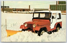 Postcard Jeep Universal Cj-5 With Meyer Snow Plow 1966 Dealer Advertising D137 Postcard Jeep Universal Cj-5 With Meyer Snow Plow 1966 Dealer Advertising D137