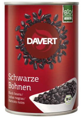 Davert Bohnen schwarz Konservendosen Bio 400g