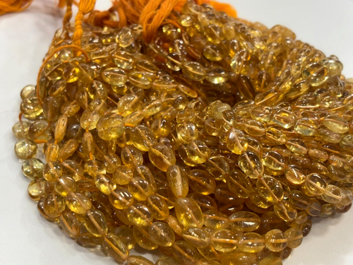 Citrine Oval Smooth 6x8-7x9mm Beads 1 Strands Gemstone 13 inch