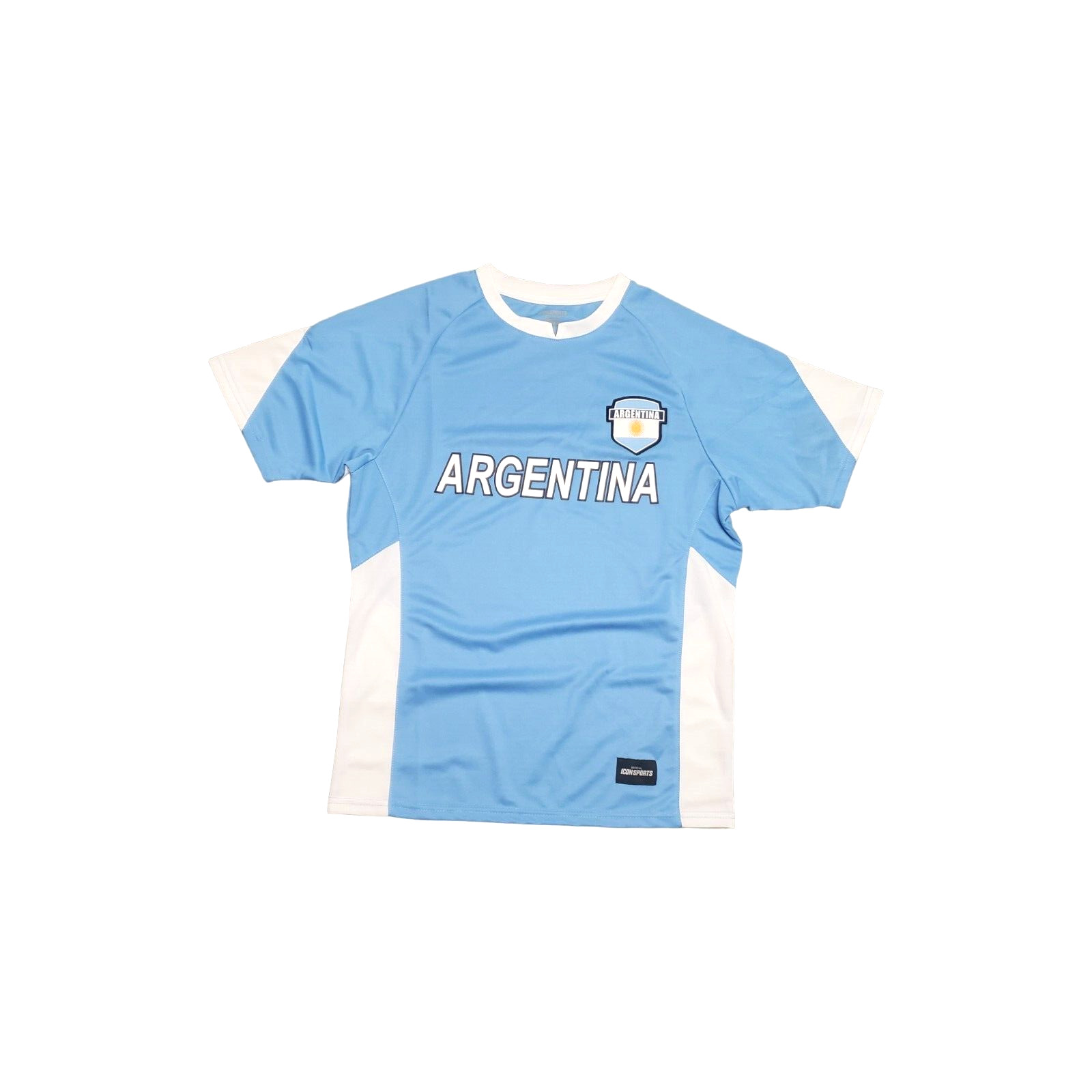 Argentina National Soccer Team Icon Sports Game Day Shirt Light Blue Size S