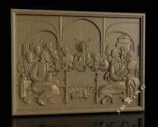 STL 3D Models LORD'S SUPPER 8 for CNC 3D Printer Engraver Carving Aspire Artcam