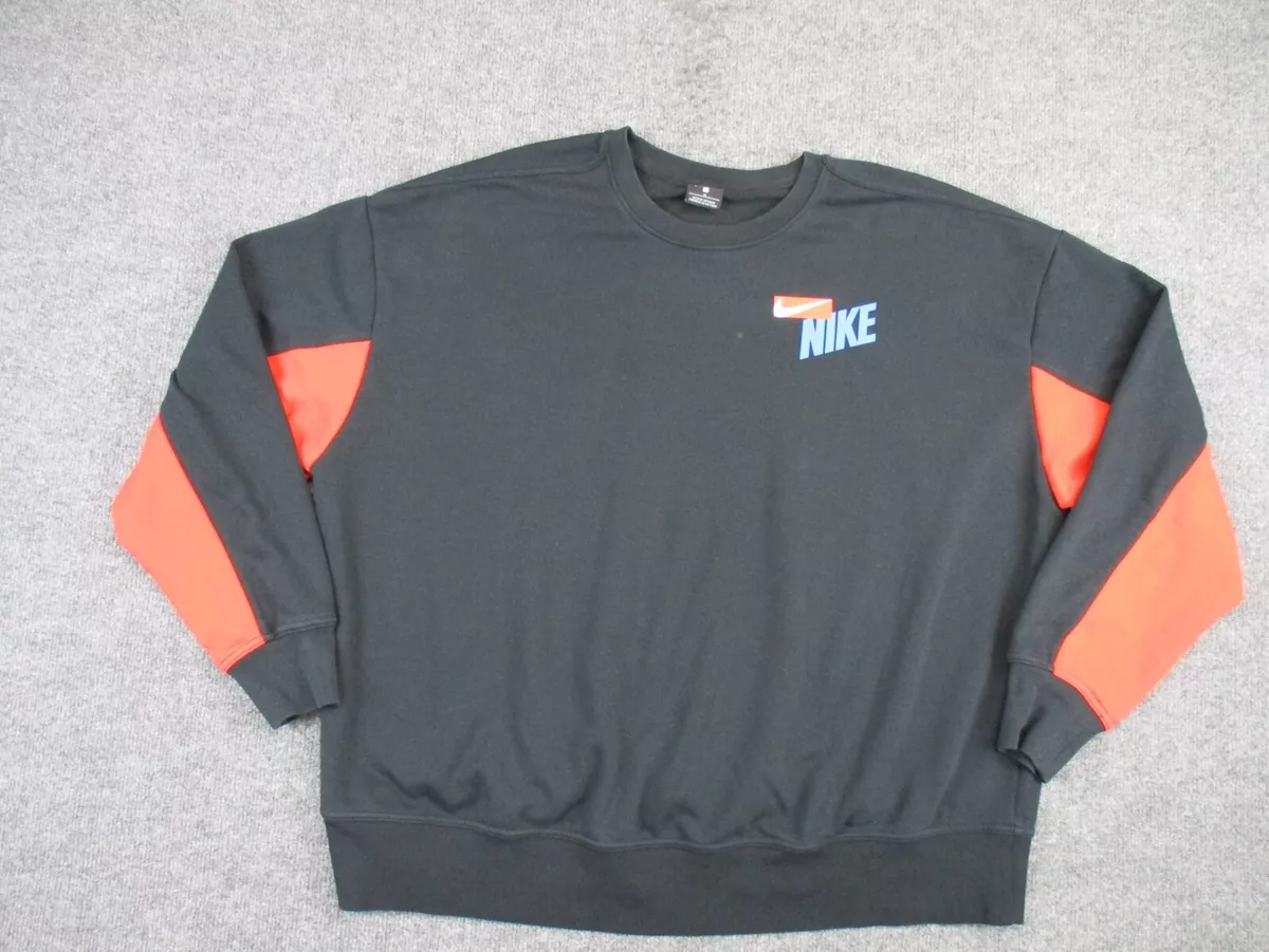 Nike Sweatshirt Womens Plus Black Long Sleeve Pullover Swoosh | eBay