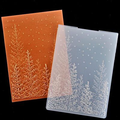 Kwan Crafts 3D Tree Woodland Background Plastic Embossing Folders for Card  Makin