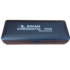 Swan Chromatic Harmonica 1040 C Case Cleaning Cloth Nice