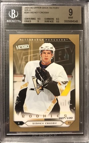 Sidney Crosby [Gold] #285 2005 Upper Deck Victory card