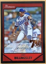 2007 Bowman Baseball 70th Anniversary Chad Billingsley #17 Los Angeles Dodgers