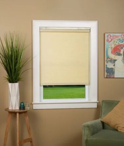 WAYFAIR - Natural Almanzar Semi-Sheer Roll-Up Shade - MSRP $94