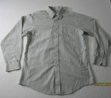 Brooks Brothers Shirt Mens 16-4/5 Blue Green White Button Up Office Dress Casual