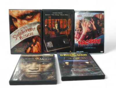 Horror DVD Lot: Creep Van Lovely Molly Macabre Seekers SlaughterHouse Massacre
