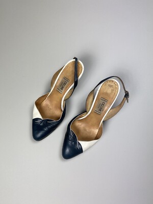 80’s-90’s CELINE Rare Celine vintage 80s 70s ladies leather heels shoes size