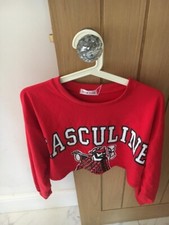 New Red Sweatshirt Jazz size L Fits UK 8-10