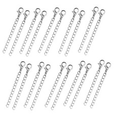 20pcs Necklace Bracelet Chain Extension Chain with Clasp