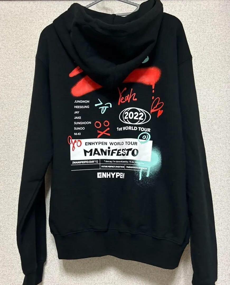 ENHYPEN World Tour MANIFESTO Zip-Up Hoodie M Size With Photo