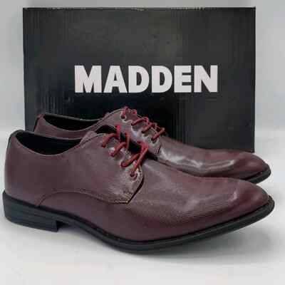 Steve MADDEN Crakke Wine Patent Derby Dress Shoes Men's Size 8 New