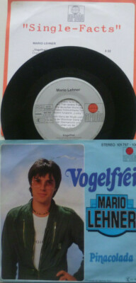 7'' 1880 CV RUPERT HOLMES ESCAPE MINT- ! MARIO LEHNER : Vogelfrei + PINACOLADA