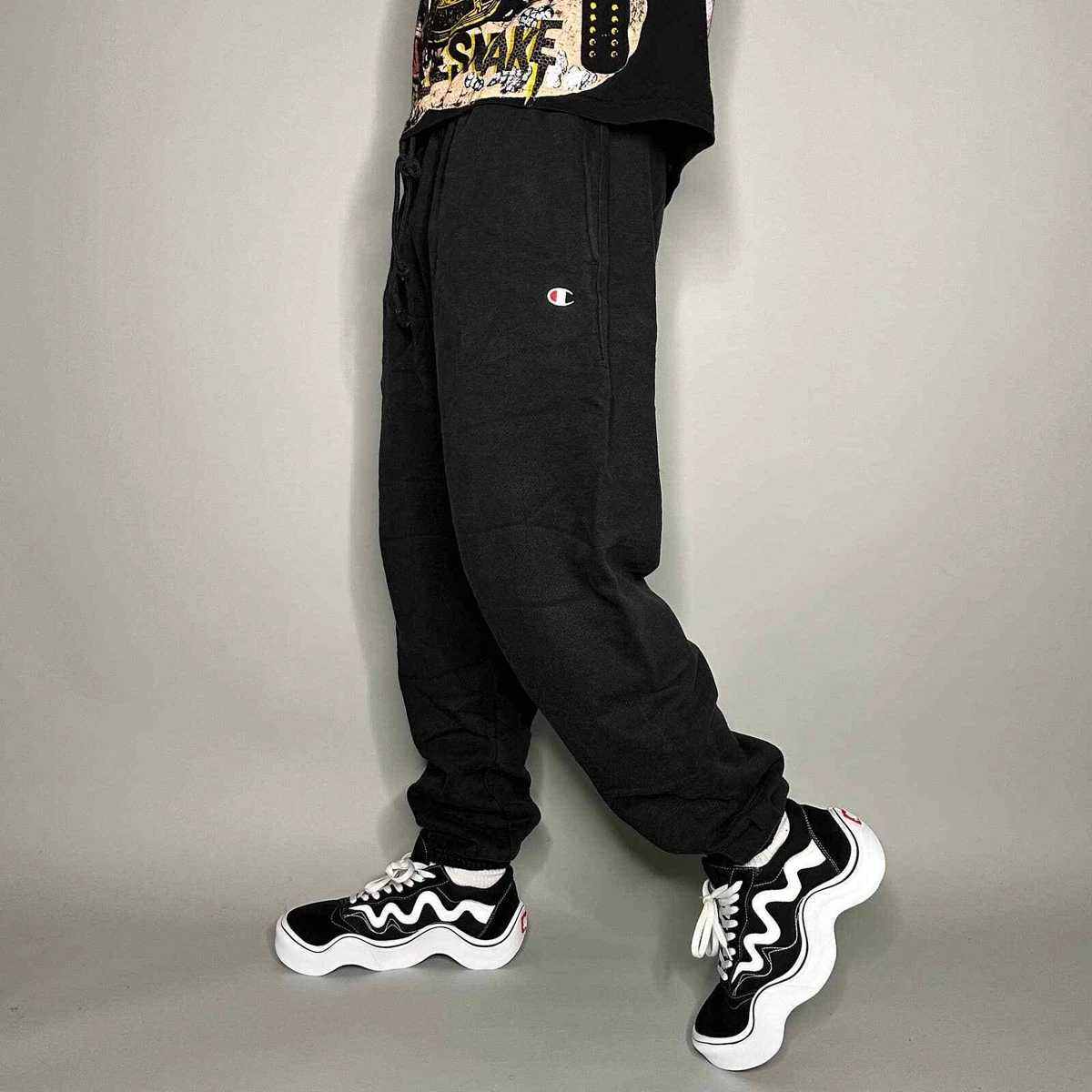 Black champion shop joggers