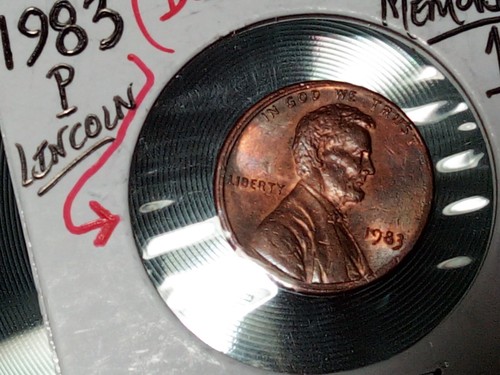 Mint Error Coin Lincoln 1c Cent Penny 1983 p Double Rim - Picture 12 of 24