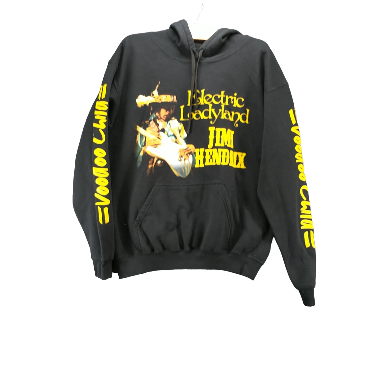Authentic Hendrix Men's Jimi Hendrix Graphic Hoodie Black M