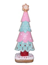 Pink Green Tiered Sprinkles Icing Sugar 13" Resin Snowflake CHRISTMAS TREE New