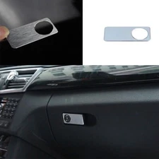 Cover Trim Co-Pilot Storage Box Handle For Benz C-Class 2008-14 Silver Aluminum