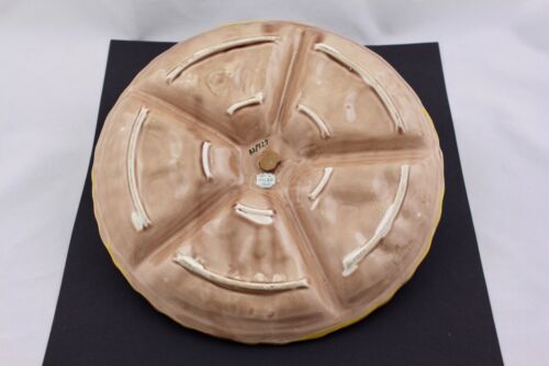 VINTAGE TILSO CERAMIC 10” APPETIZER TRAY WITH TOOTHPICK HOLDER - MINT - Picture 7 of 7